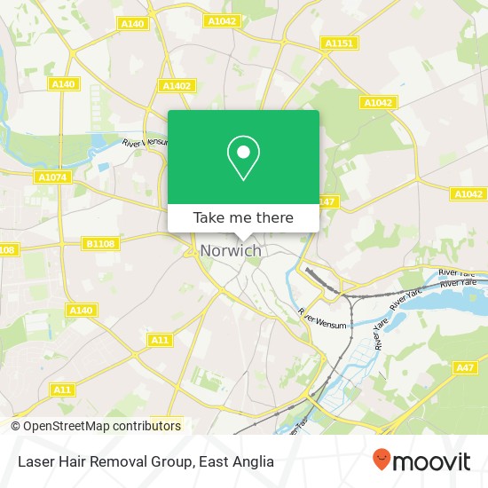 Laser Hair Removal Group, Swan Lane Norwich Norwich NR2 1 map