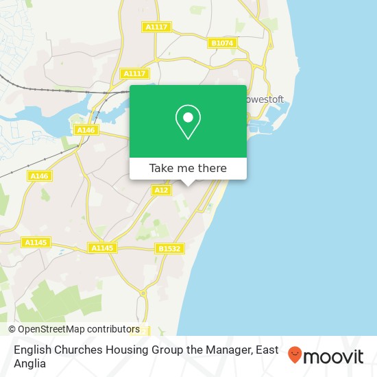 English Churches Housing Group the Manager, Apple Tree Close Lowestoft Lowestoft NR33 0LS map