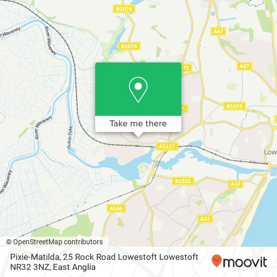 Pixie-Matilda, 25 Rock Road Lowestoft Lowestoft NR32 3NZ map