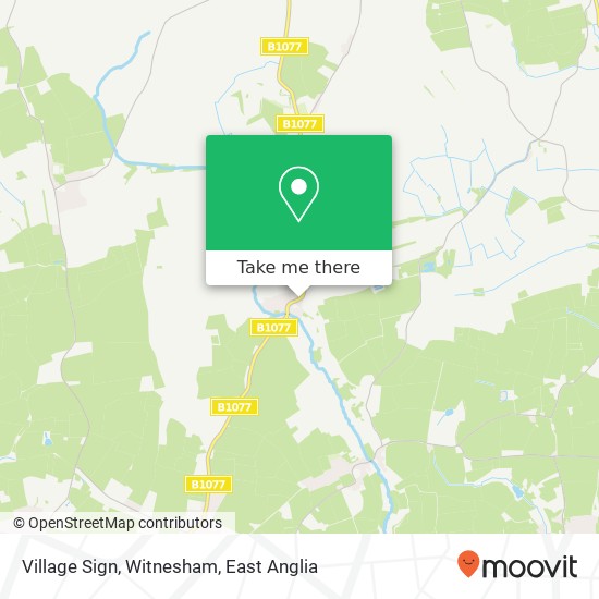 Village Sign, Witnesham map