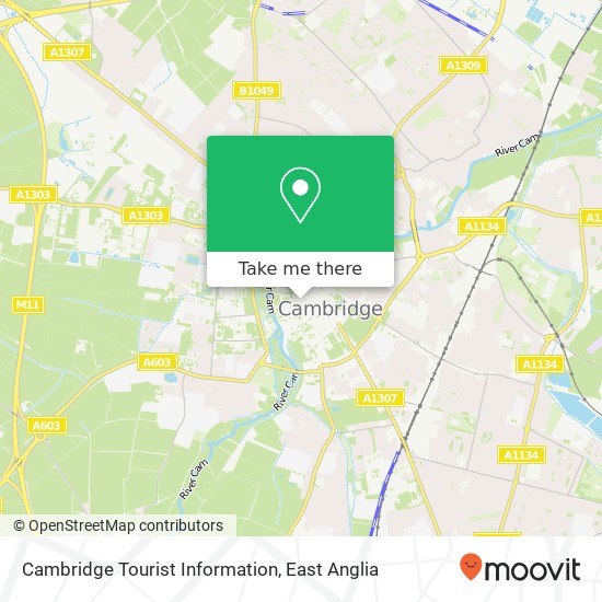 Cambridge Tourist Information map