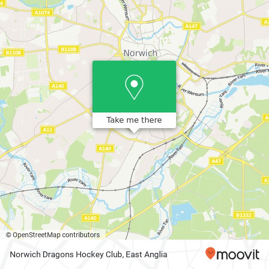 Norwich Dragons Hockey Club, Norwich Norwich map