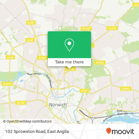 102 Sprowston Road, Norwich Norwich map