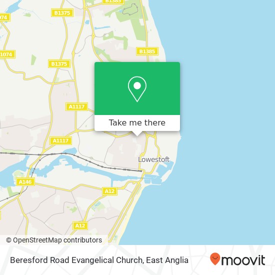 Beresford Road Evangelical Church, Beresford Road Lowestoft Lowestoft NR32 2NQ map