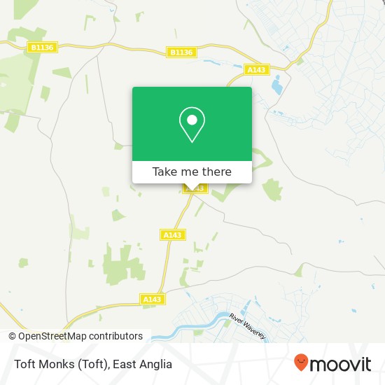 Toft Monks map