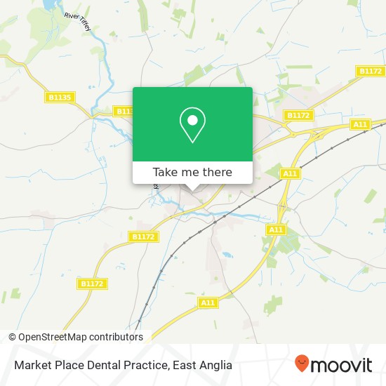 Market Place Dental Practice, 1 Bridewell Street Wymondham Wymondham NR18 0 map