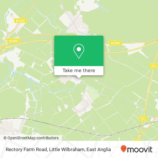 Rectory Farm Road, Little Wilbraham map