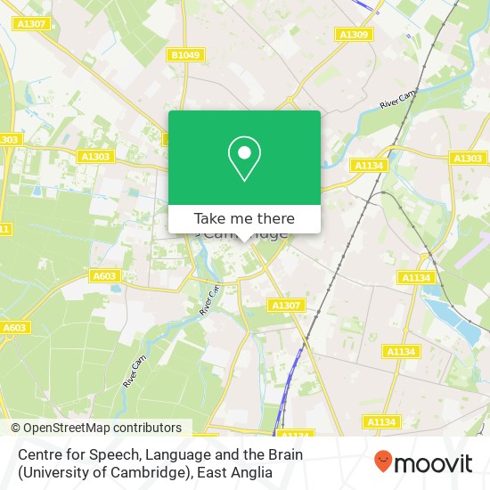 Centre for Speech, Language and the Brain (University of Cambridge), Downing Street map