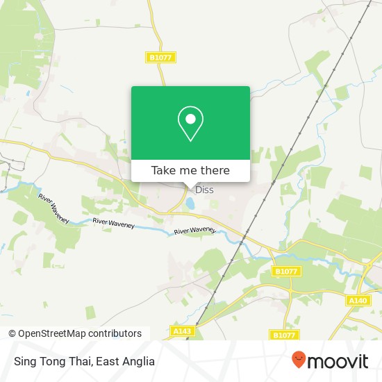 Sing Tong Thai, St Nicholas Street Diss Diss IP22 4 map