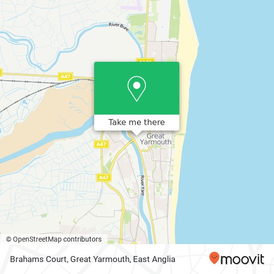 Brahams Court, Great Yarmouth map