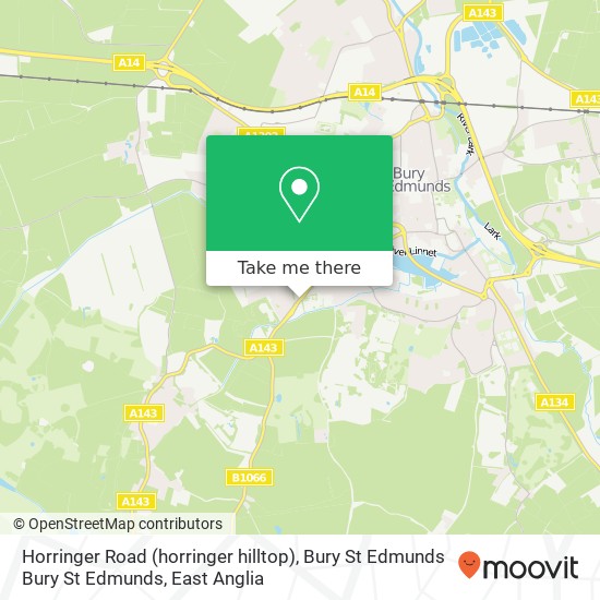 Horringer Road (horringer hilltop), Bury St Edmunds Bury St Edmunds map