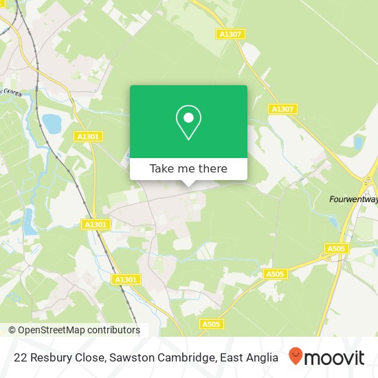 22 Resbury Close, Sawston Cambridge map