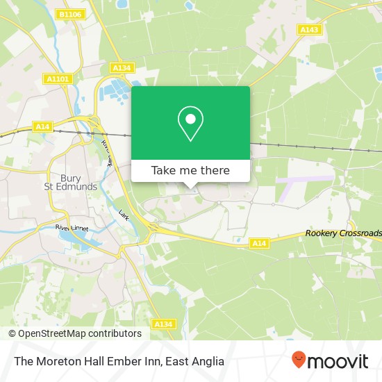 The Moreton Hall Ember Inn map
