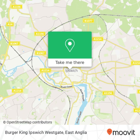 Burger King Ipswich Westgate, 28 Westgate Street Ipswich Ipswich IP1 3 map