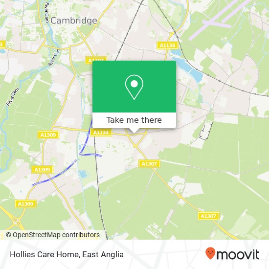 Hollies Care Home, 11 Queen Ediths Way Cambridge Cambridge CB1 7PH map