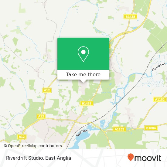 Riverdrift Studio, Clements Road Melton Woodbridge IP12 1 map