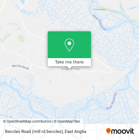 Beccles Road (mill rd beccles) map