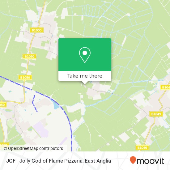 JGF - Jolly God of Flame Pizzeria, High Street Rampton Cambridge CB24 8QE map