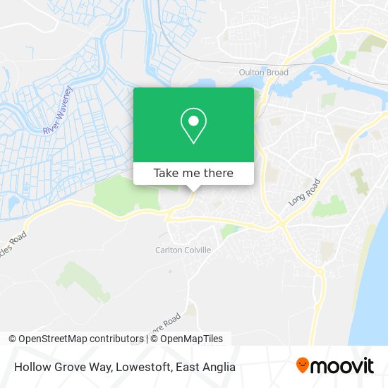 Hollow Grove Way, Lowestoft map