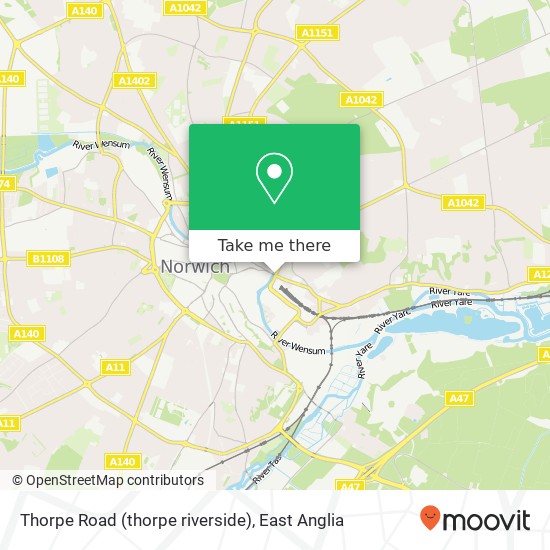 Thorpe Road (thorpe riverside), Norwich Norwich map