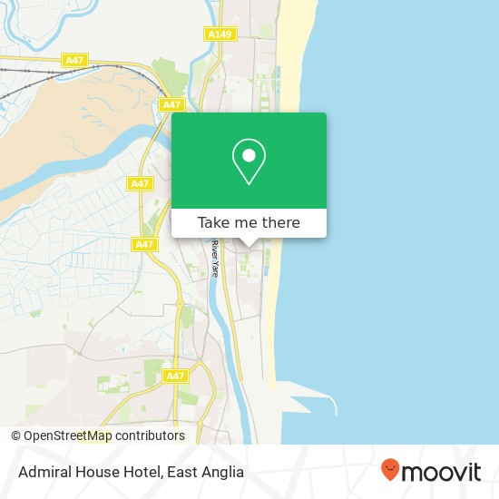 Admiral House Hotel, 12A Nelson Road South Great Yarmouth Great Yarmouth NR30 3JL map