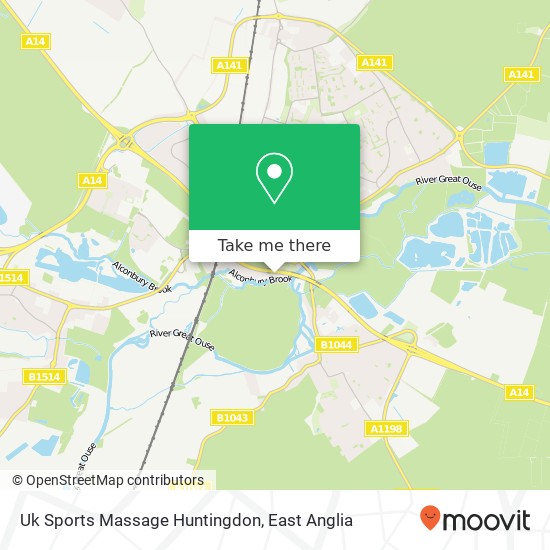 Uk Sports Massage Huntingdon, Waters Meet Huntingdon Huntingdon PE29 3 map