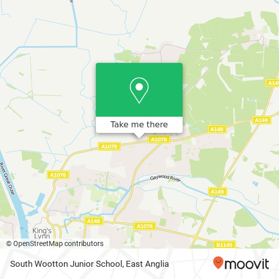 South Wootton Junior School, Hall Lane King's Lynn King's Lynn PE30 3 map