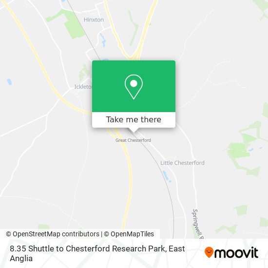 8.35 Shuttle to Chesterford Research Park map