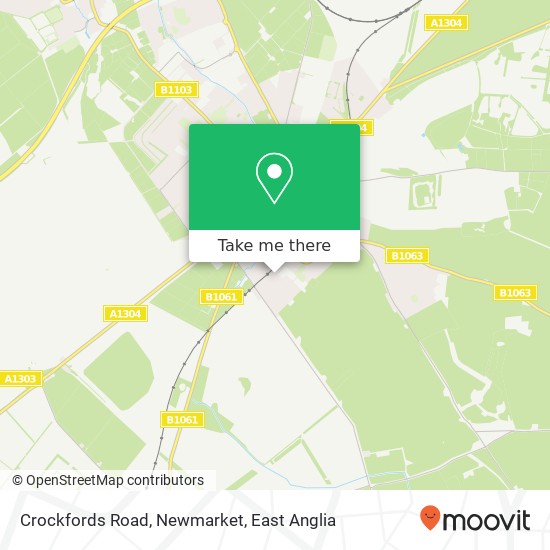 Crockfords Road, Newmarket map