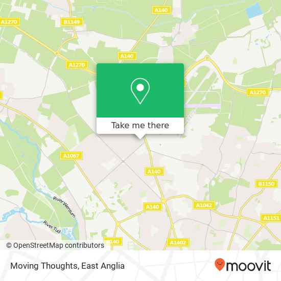 Moving Thoughts, 1 Bush Road Hellesdon Norwich NR6 6UF map