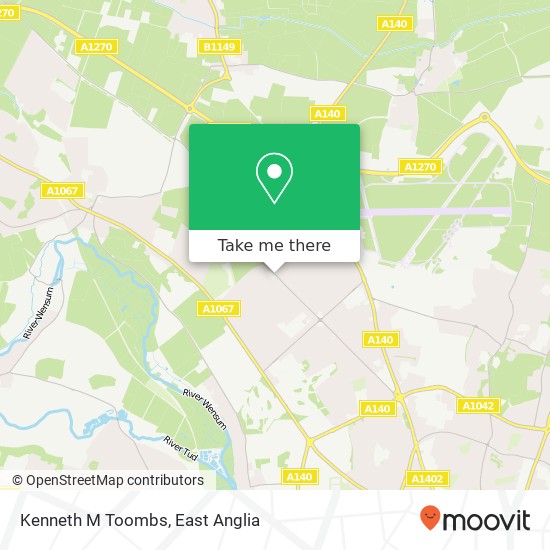 Kenneth M Toombs, 315 Reepham Road Hellesdon Norwich NR6 5AD map