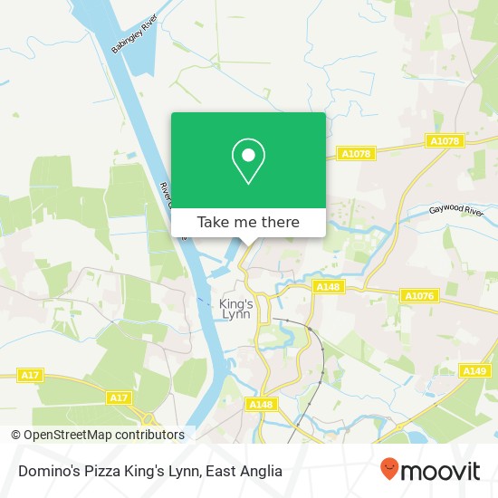 Domino's Pizza King's Lynn, Edward Benefer Way King's Lynn King's Lynn PE30 2 map