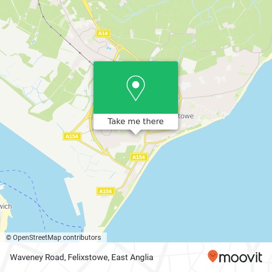 Waveney Road, Felixstowe map