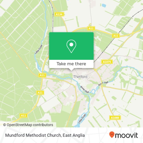 Mundford Methodist Church, 33 Abbeygate Thetford Thetford IP24 1 map