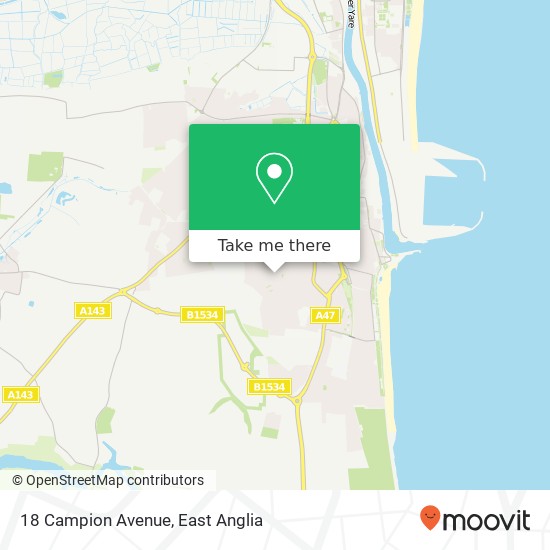 18 Campion Avenue, Gorleston Great Yarmouth map