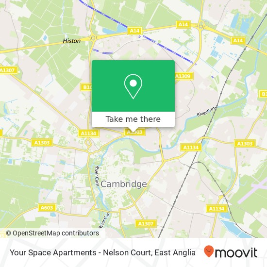 Your Space Apartments - Nelson Court, 2A Trafalgar Road Cambridge Cambridge CB4 1 map