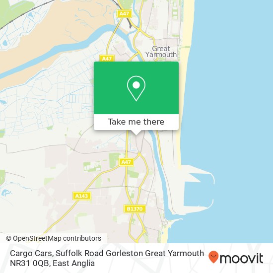 Cargo Cars, Suffolk Road Gorleston Great Yarmouth NR31 0QB map