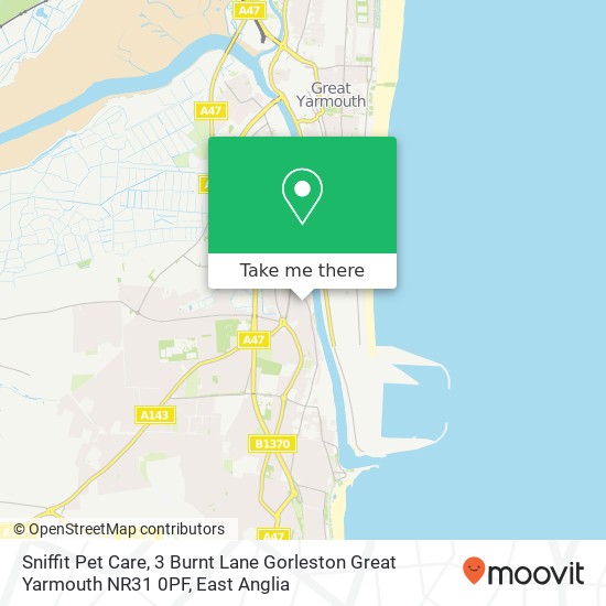 Sniffit Pet Care, 3 Burnt Lane Gorleston Great Yarmouth NR31 0PF map