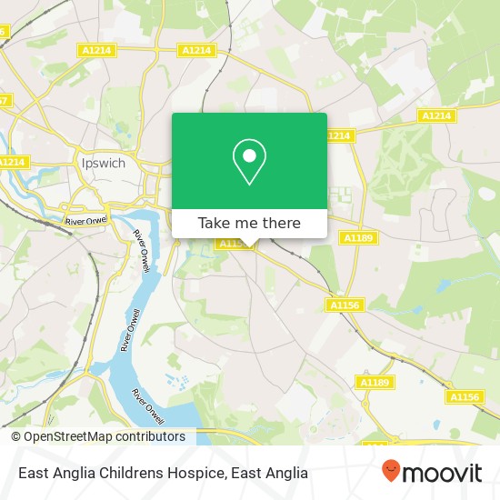 East Anglia Childrens Hospice, 168 Felixstowe Road Ipswich Ipswich IP3 8EE map