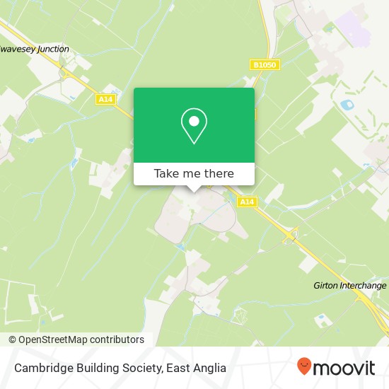 Cambridge Building Society, Bar Hill Cambridge map