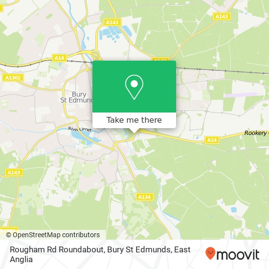 Rougham Rd Roundabout, Bury St Edmunds map