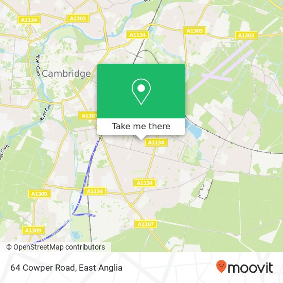 64 Cowper Road, Cambridge Cambridge map