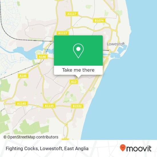 Fighting Cocks, Lowestoft map