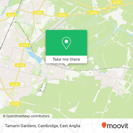 Tamarin Gardens, Cambridge map