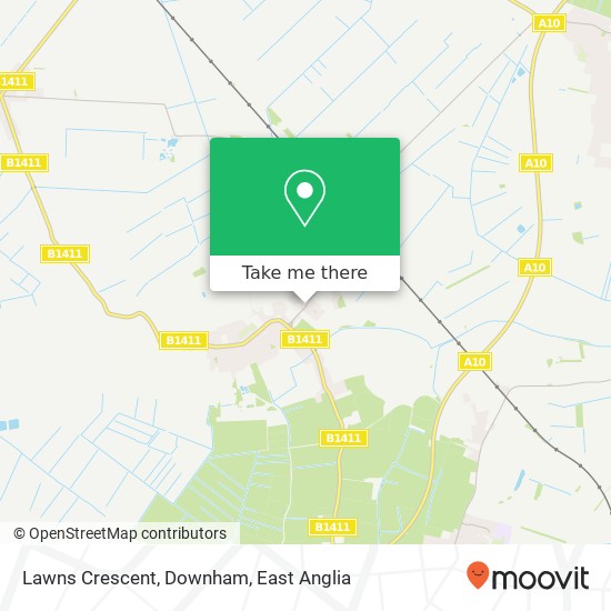Lawns Crescent, Downham map