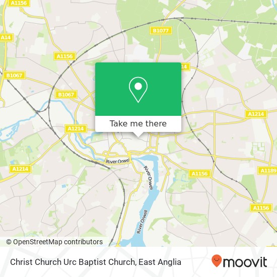 Christ Church Urc Baptist Church, Tacket Street Ipswich Ipswich IP4 1 map