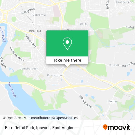 Euro Retail Park, Ipswich map