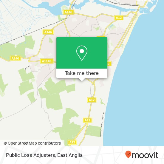 Public Loss Adjusters, Pinbush Road Lowestoft Lowestoft NR33 7 map