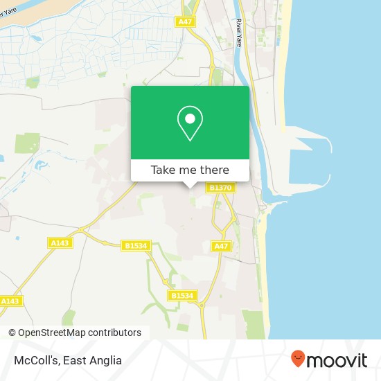 McColl's, Magdalen Way Gorleston Great Yarmouth NR31 7AA map