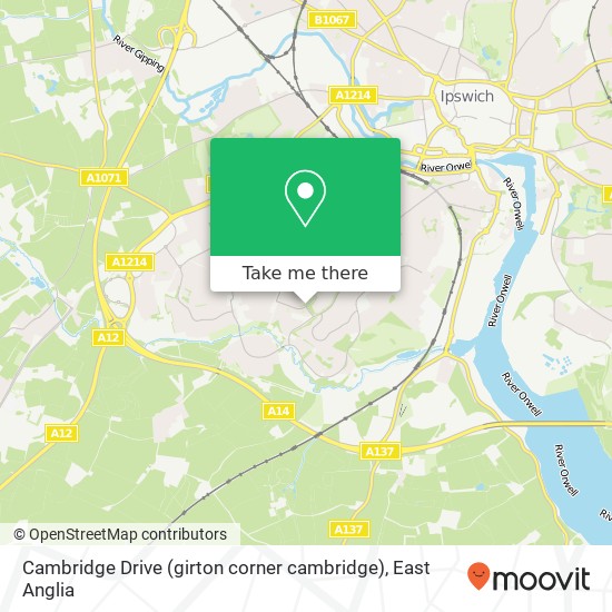 Cambridge Drive (girton corner cambridge), Ipswich Ipswich map